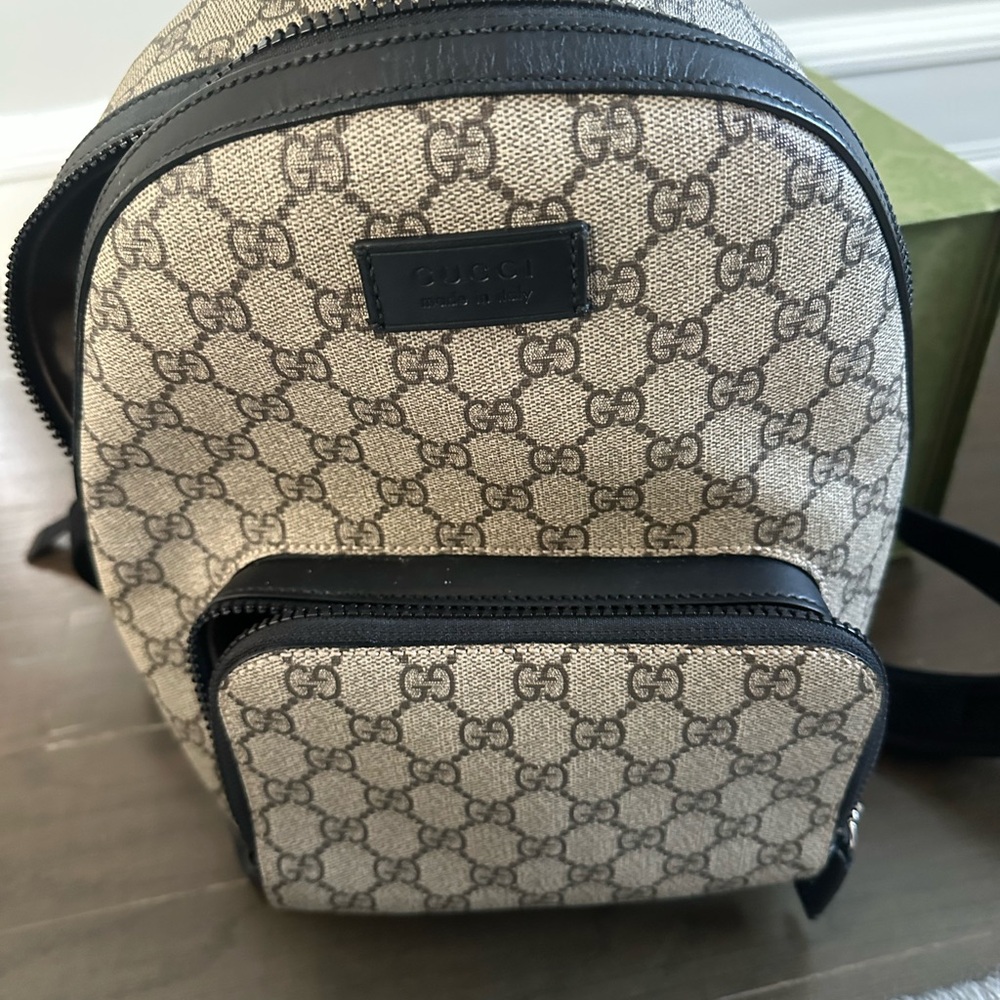 Gucci Beige and Black Men's Backpack